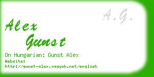 alex gunst business card